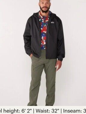 REI Coop Men's Cargo Pants in Olive Green with Zipper Thigh Pocket🎈